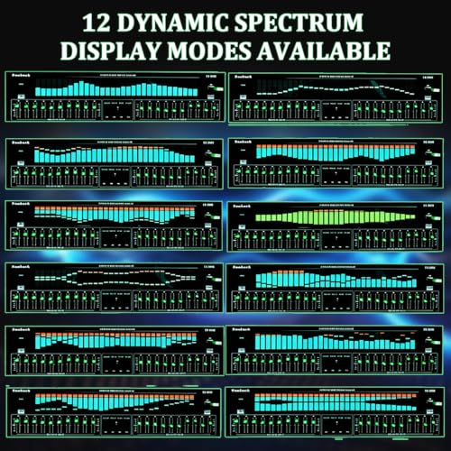 Ecualizador Gráfico Estéreo, Ecualizador Digital con Bluetooth 5.4, Pantalla LED Dinámica de Espectro, Reducción de Ruido, Decodificador Óptico y Coaxial para Home Theater, Estudio de Grabación, Escenario y Concierto miniatura 5