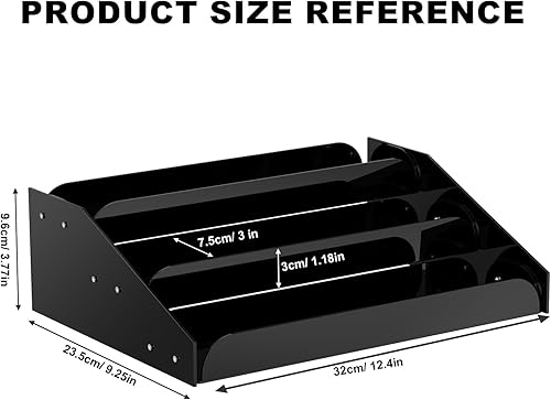 Miniatura 4 de PMMASTO Organizador de especias de acrílico para tarros de especias de gabinete, estante vertical para condimentos, despensa, encimera, organización