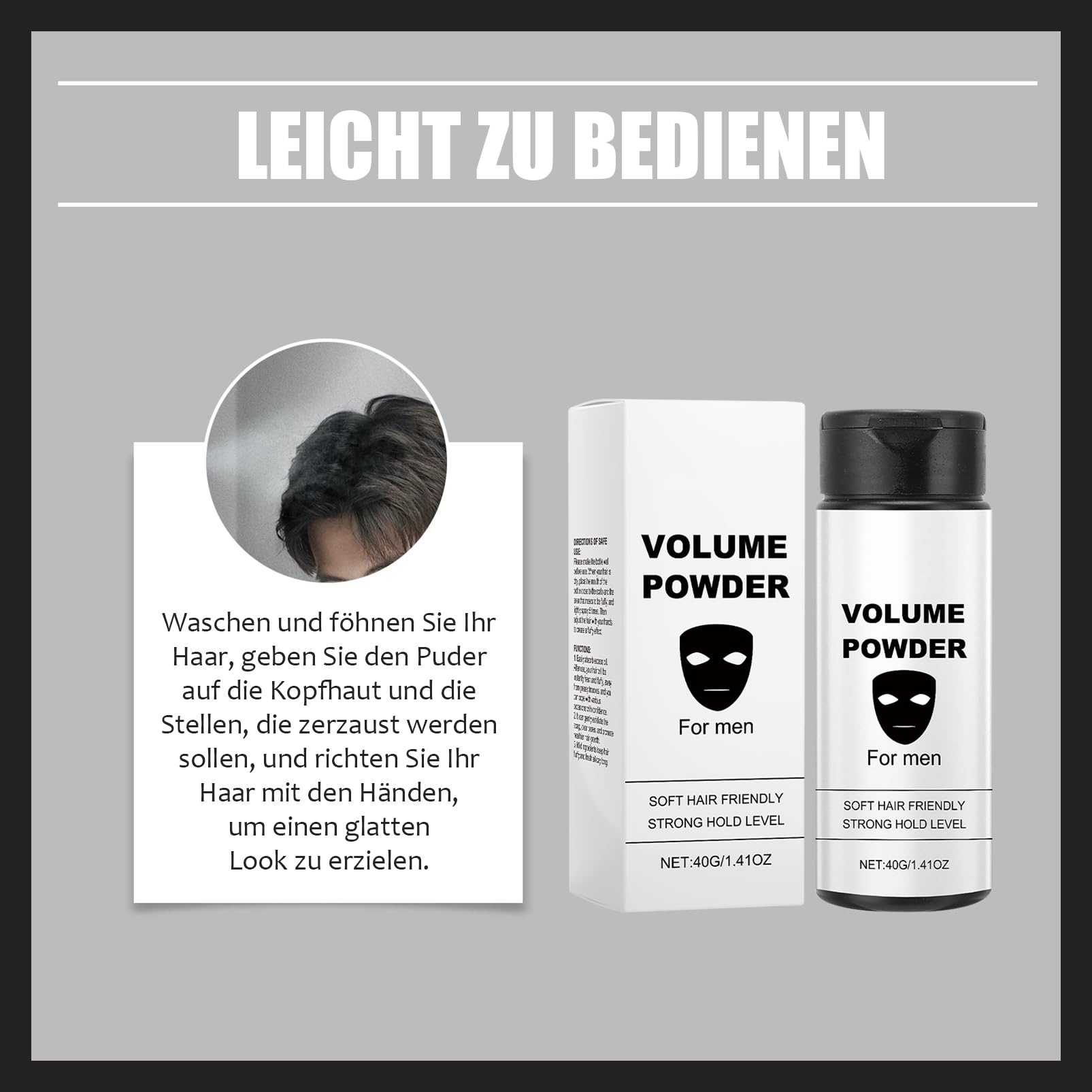 Puder teksturowy dla mężczyzn, puder do włosów z efektem matowym, mocny puder Hal Texture, bezbarwny puder do stylizacji, do natychmiastowej tekstury i objętości, naturalna formuła, do wszystkich