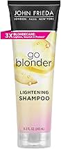 John Frieda Go Blonder Lightening Shampoo for Blonde Color-Treated Hair, Paraben, Phthalate, Silicone and Ammonia Free, Cruelty Free, Vegan Friendly Shampoo 8.3 oz Bottle