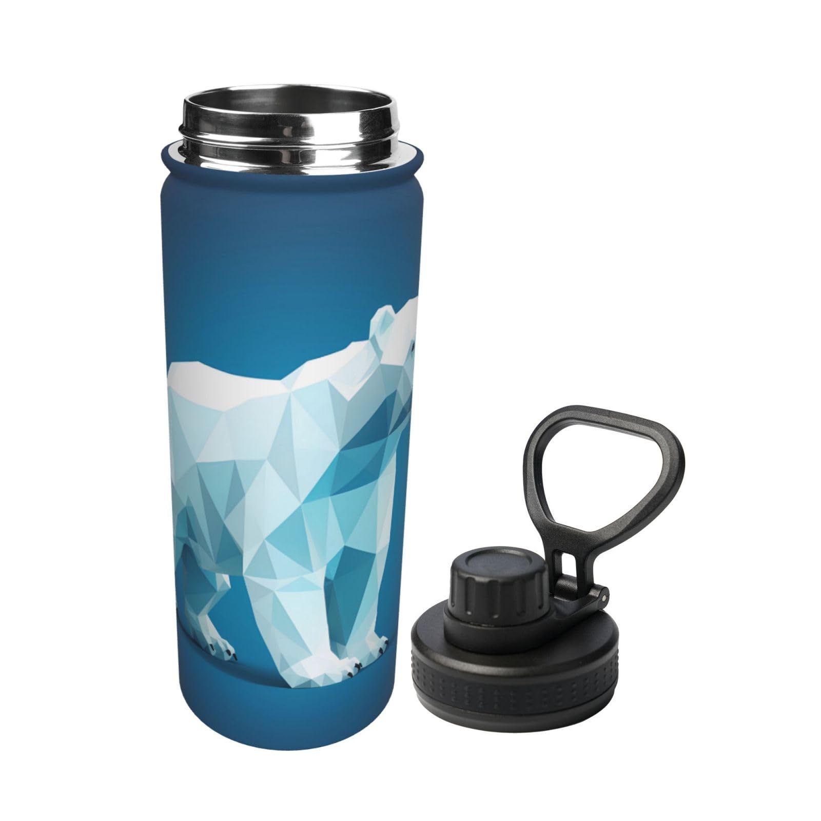 Polar Bear Water Bottle,18oz Sports Insulated Kettle for Women Men, Suitable as a Present