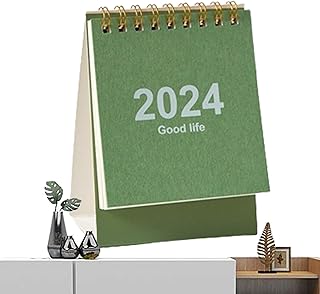 ミニ卓上カレンダー 2024 - クリエイティブなデスクトップ装飾 ポータブル小型卓上カレンダー スタンディングデスクカレンダー 折りたたみ可能 持ち運び便利 ミニ カレンダー 新年 クリスマス お正月 バレンタイン 家庭用