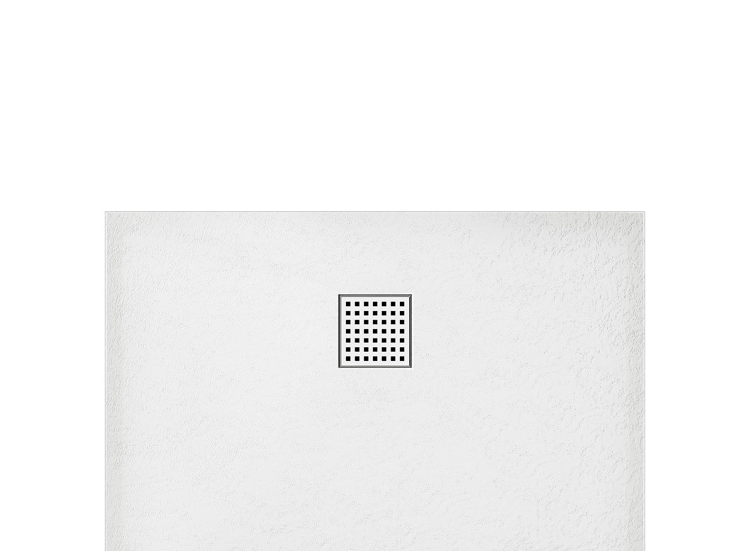 Vente-unique - Receveur de douche extra plat à poser ou à encastrer recoupable en résine SMC - Blanc - 120 x 90 cm - MIRNOSA