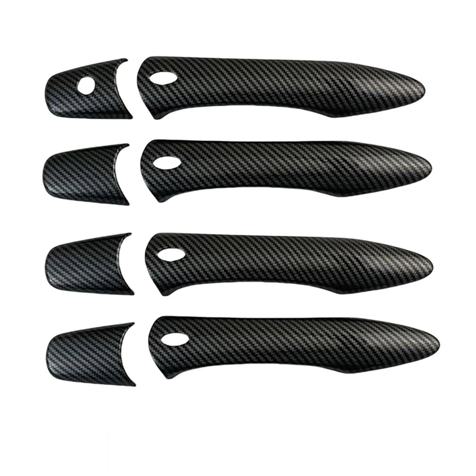 Rdwspli Carbon Fiber Exterior Handle Shell Compatible With Infiniti For Qx80 2014-2021 Door Handle Covers Stickers Gloss Black Carbon Side Car Accessories