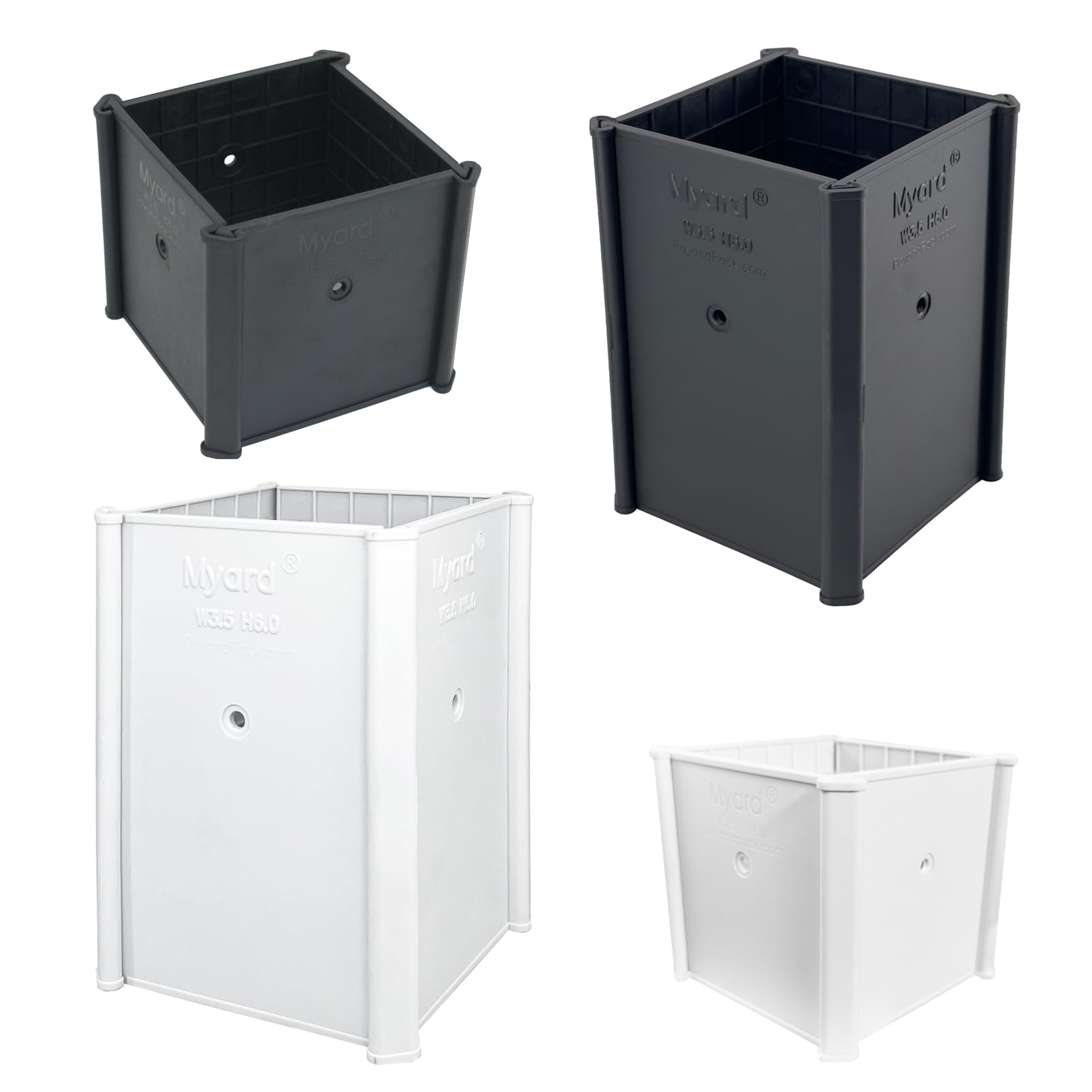 Myard SS444 4x4x4 Inches Post Protector with Screws, Inner Size 3.5"x3.5", Protect Mailbox, Deck & Fence Posts from Damage to Lawn Maintenance Equipment, Fit Wood & Metal Posts (1-Pack, Aluminum)