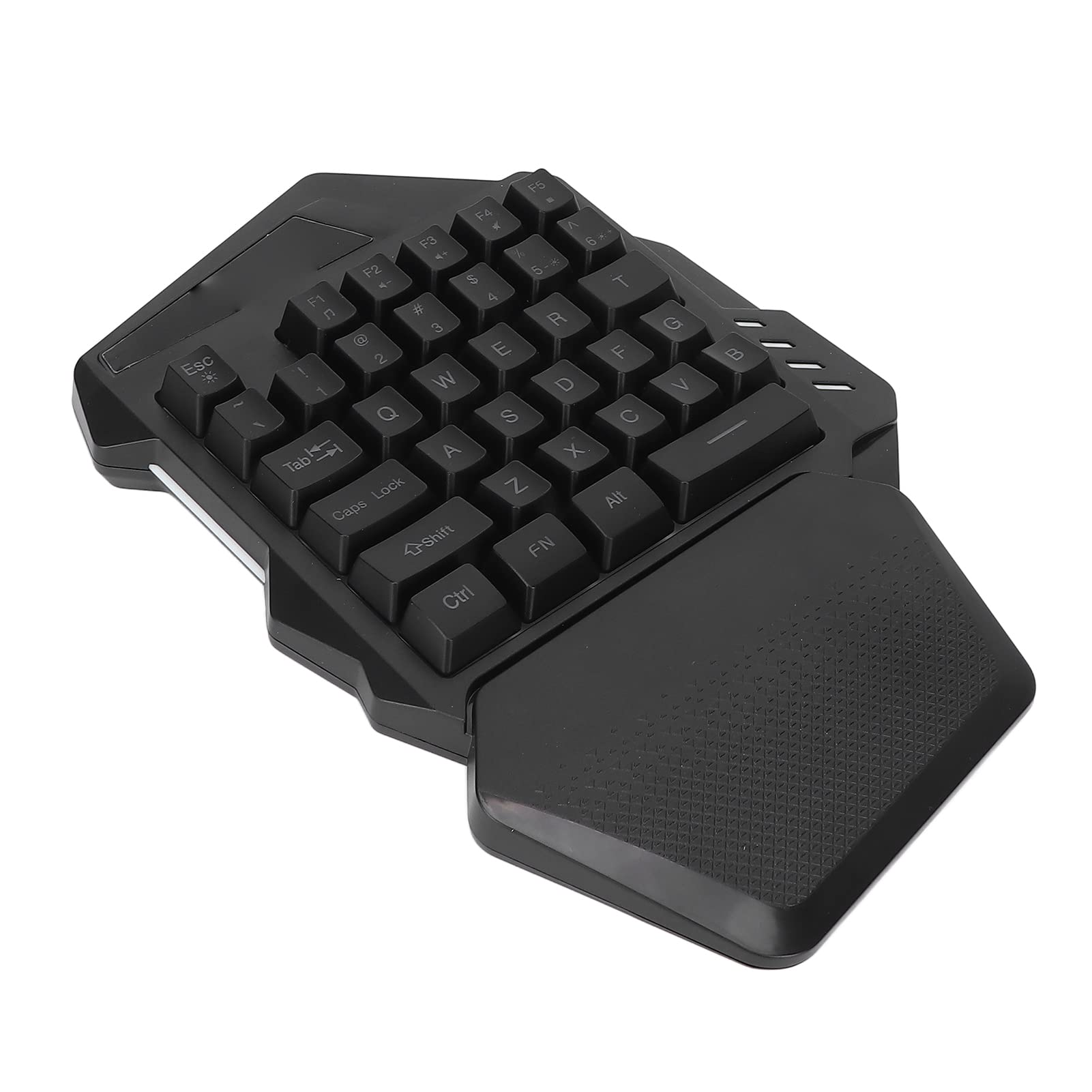 VBESTLIFE Teclado para Juegos RGB de una Mano, Teclado Inalámbrico de 35 Teclas Tipo C 2,4G para una Sola Mano, Mini Teclado para Juegos, para Jugadores de PC