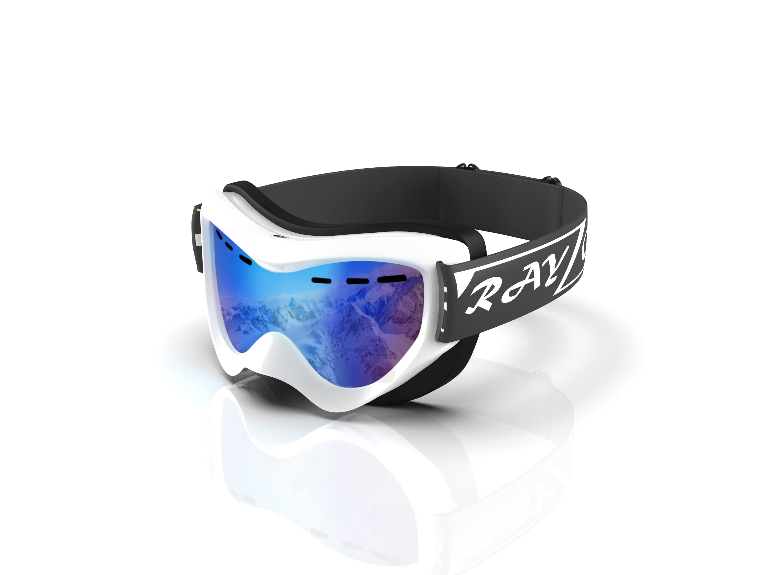 RayZor Ski Goggles For Men & Women Snowboard Goggles - Magnetic Lens - OTG Skiing Goggles with UV400 Protection - Anti-Fog and Shatterproof, Anti-Glare Protective Goggles for Men Women Boys & Girls