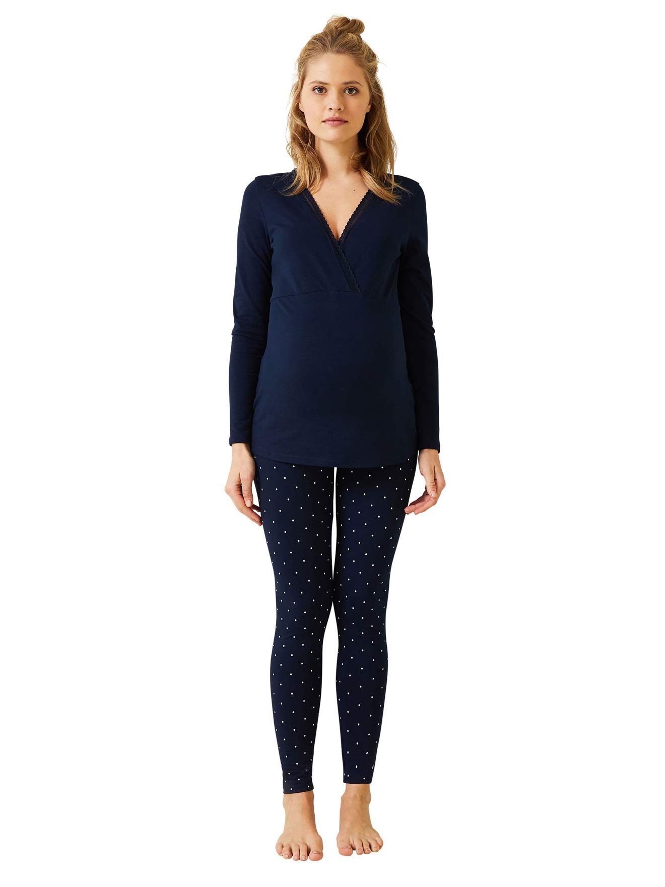 VERTBAUDET Ensemble 2 pièces Pyjama Grossesse et Allaitement Encre imprimé 38/​40