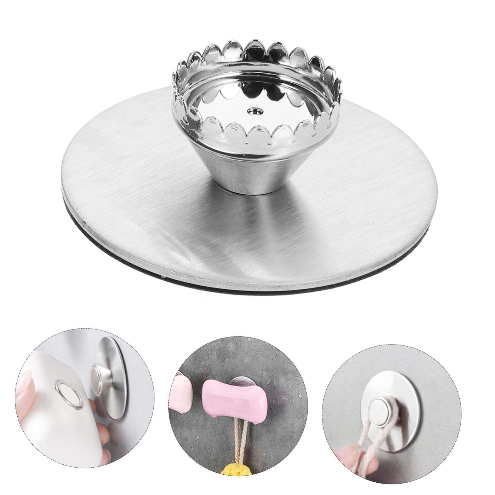 PRETYZOOM 5sätze Magnetischer Seifenhalter Ohne Bohren Eleganter Schwebender Seifenständer Für Badezimmer Und Küche Platzsparend Starkem Halt Silberfarben