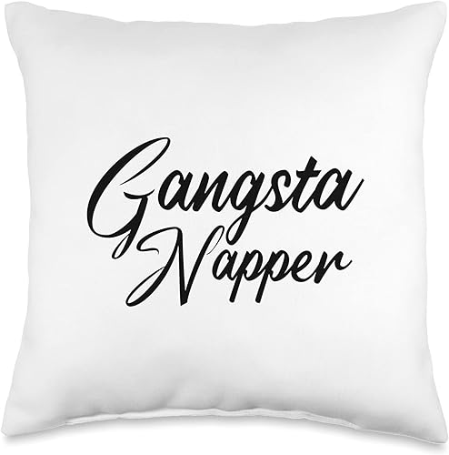 Funny Cloths Humor Sarcástico Novedad Regalos Gangster Napper Funny Gangsta Hip Hop Almohada Humor para dormir, 15.7 x 15.7in, multicolor