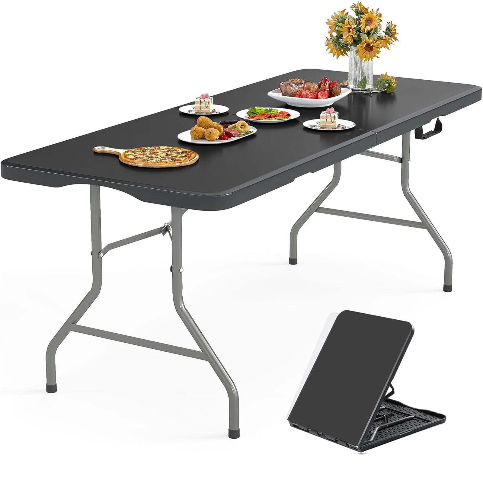 Amazon.com: Fenbeli 5 Foot Folding Table with Carrying Handle