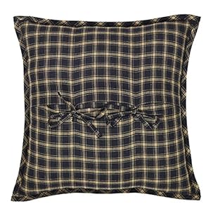 Vhcbrandsbeckhamcotton16x16fabricpillowblack Urban Country Home Decor Vhc brands beckham cotton 16×16 fabric pillow black urban country home decor