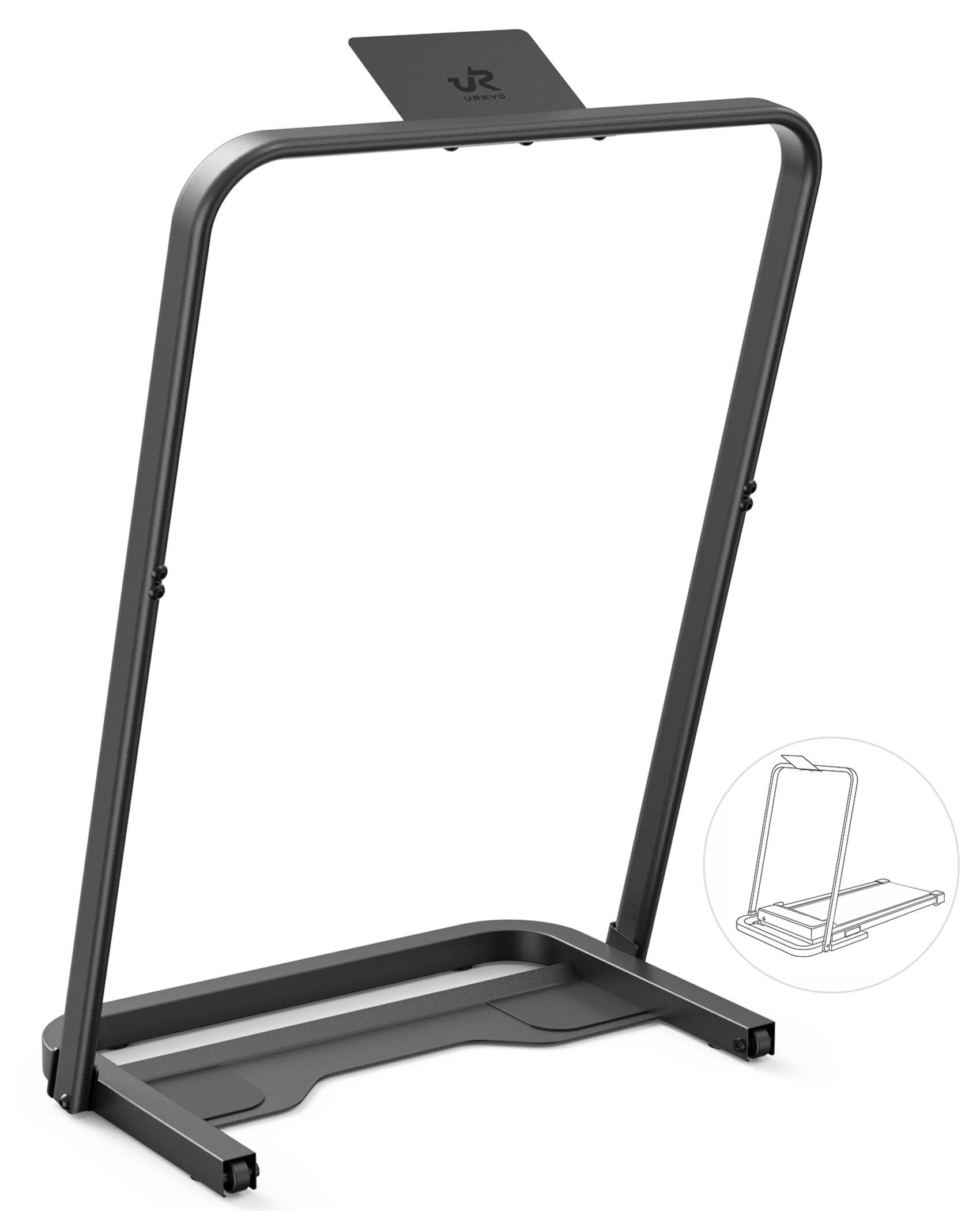 Walking Pad Griffbügel ohne Laufband, Universeller Haltegriff für Walking Pad & Laufband bis 60 cm Breite, Mit Rollen, Einfache Montage, Robuste Konstruktion