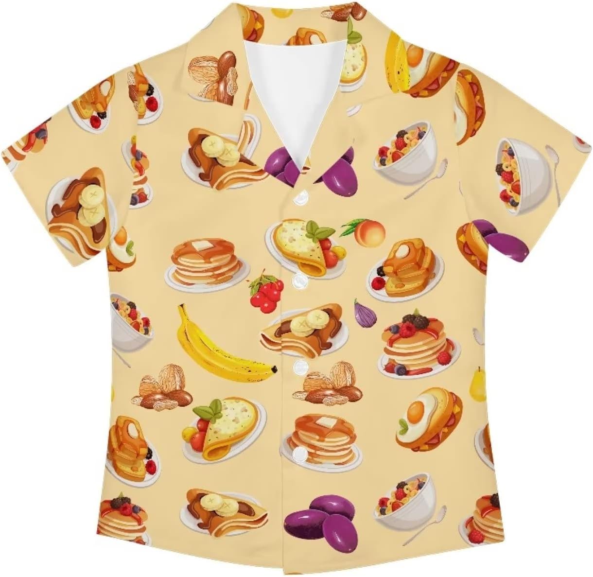 Boys Casual Floral Hawaiian Shirts for Summer Vacation Comfy V Neck Button Down Shirt Beach Tropical Outfits