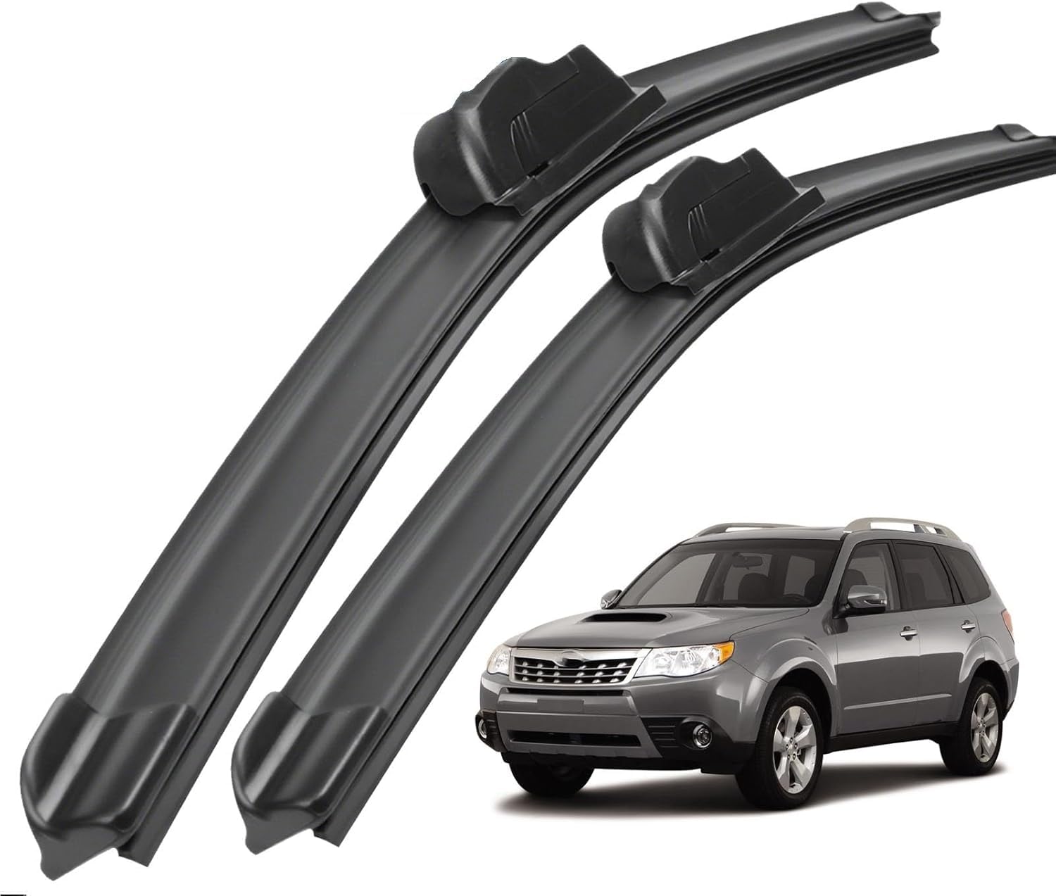 RESKIU Car Front Windshield Wiper Blade Set Replacement for Subaru Forester SH 2007-2012, All Season Windscreen Wipers Quiet Easy Installation