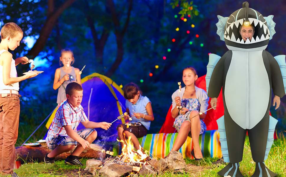 Inflables Para Niños Camlinbo Disfraz Inflable De Pez Vela De