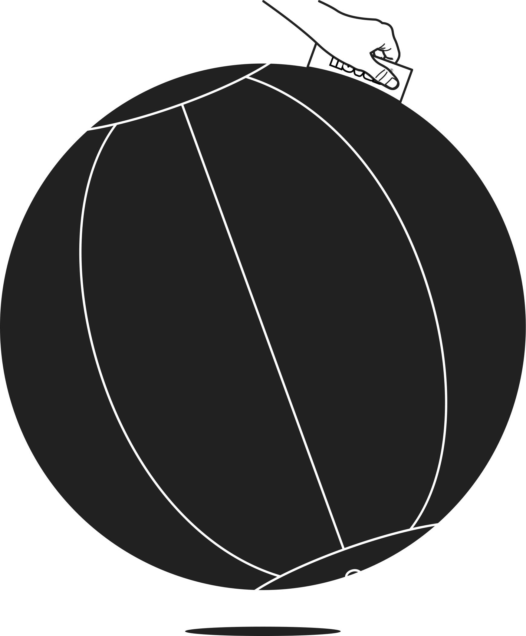 NOVUS Pila Design Sitzball braunes Lederimitat im Vintage-Look
