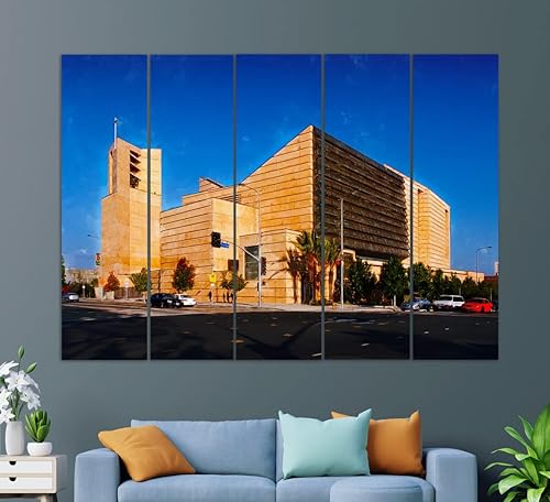 Los Angeles Canvas Print Cathedral of Our Lady of The Angels Los Angeles Cathedral Painting LA Wall Art