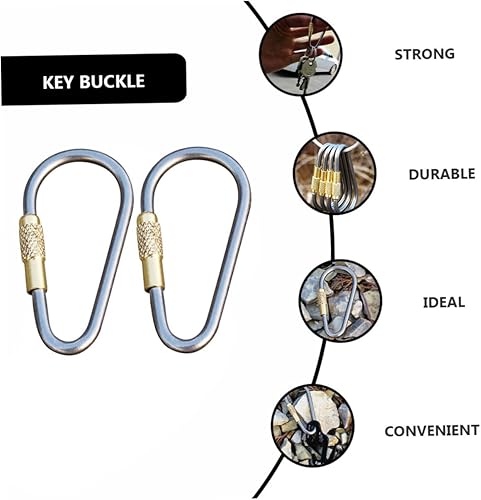 Miniatura 4 de Sosoport Ganchos de acero inoxidable de extracción rápida para acampar, ganchos para exteriores, ganchos resistentes, clips de resorte, mosquetón de