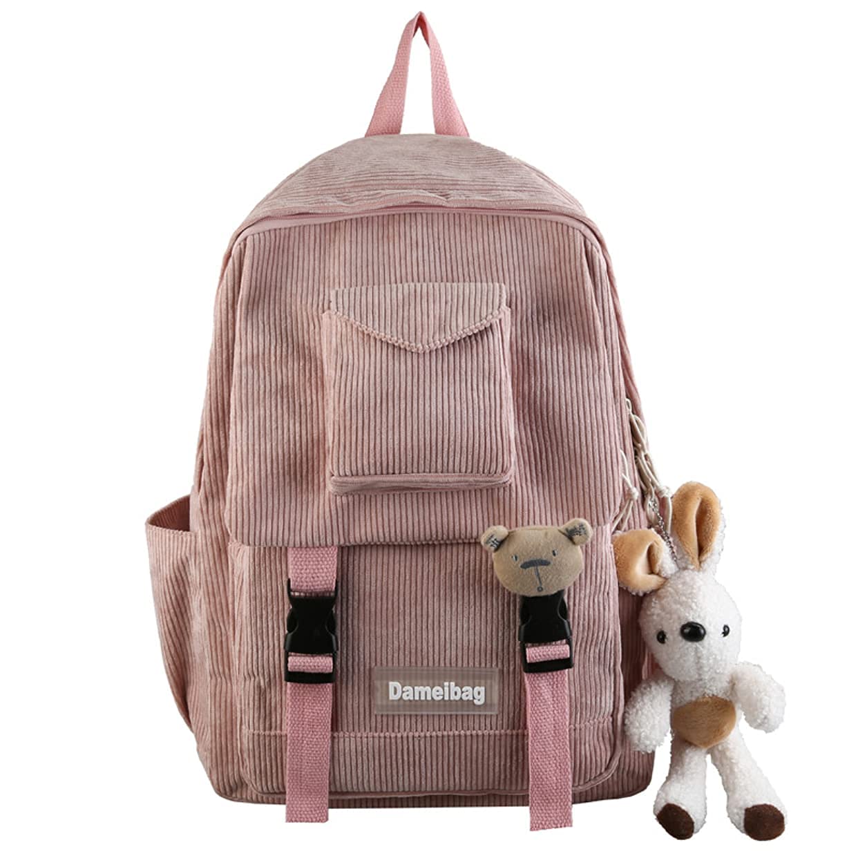 Begie Gereedschapstas Kawaii Rugzak Met Beer Hanger, Esthetisch Canvas Studenten Schooltas Schoudertas Casual Rugzak Terug Naar School
