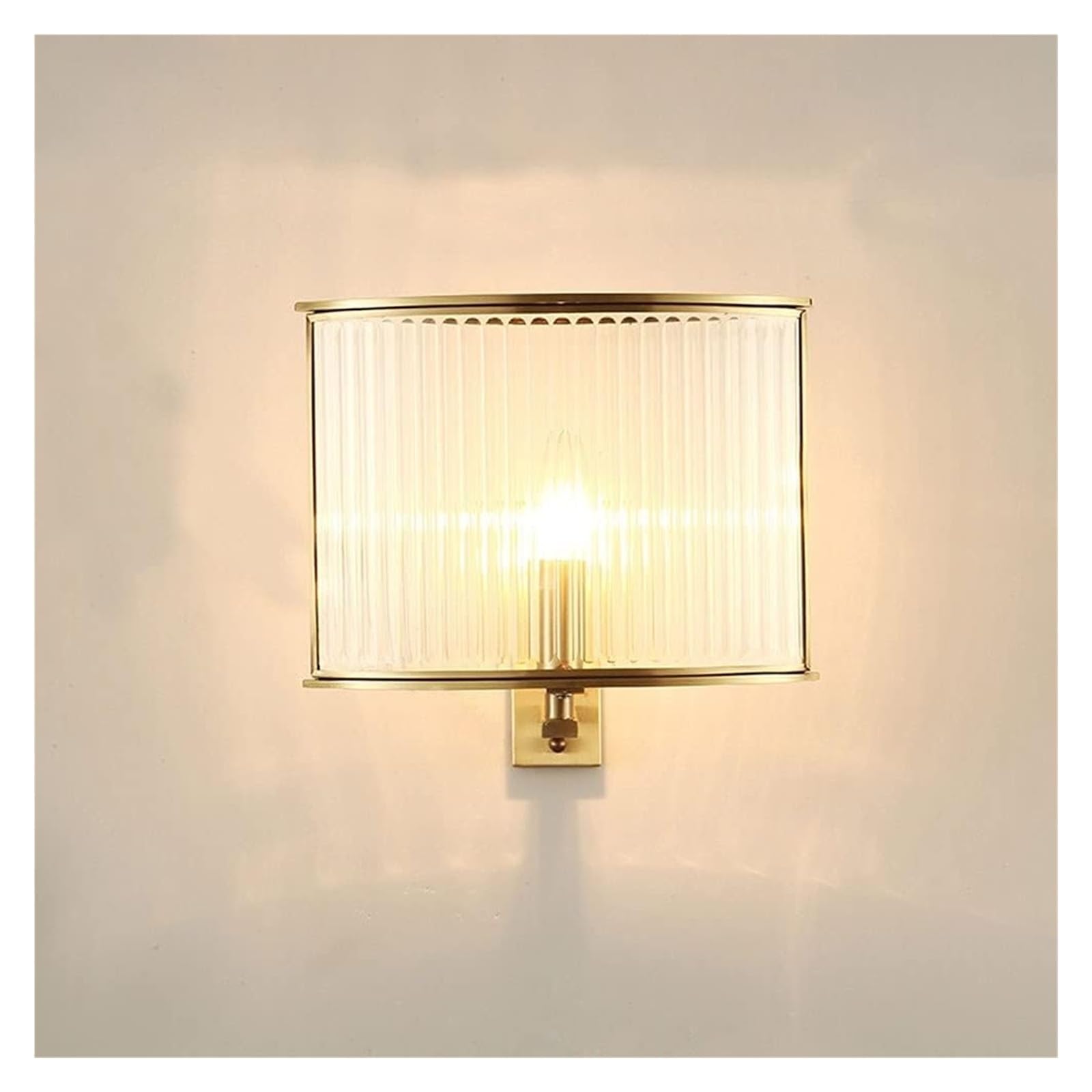 ZTCHSENZT Brass Hardwired Wall Sconce Lighting Fixtures, Clear Glass Shade Wall Mount Lamp, Modern Copper Headboard Lamps Chandelier