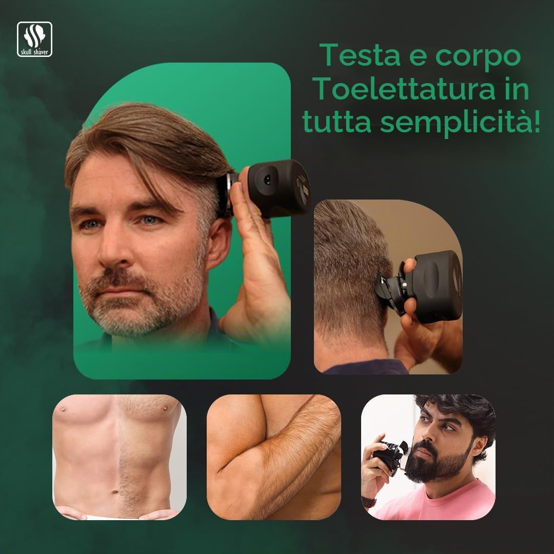 Skull Shaver Beast Clipper Duo - Kit di Cura per Barba e Capelli per Uomo - Tagliacapelli Senza Fili, Ricaricabile, Set Regalo | Kit di Cura per Barba e Capelli per Uomo, Tagliacapelli Senza Fili, Ricaricabile, Set Regalo