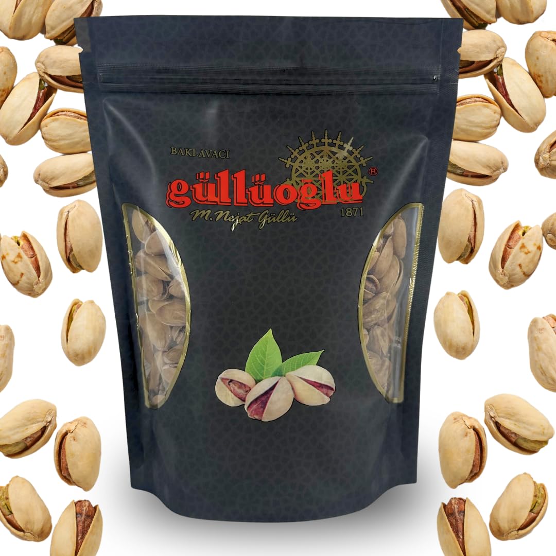 Gulluoglu Turkish Antep Pistachios, 8.8oz - 250gr (1 PACK), in shell (roasted-salty), daily fresh shipment from Istanbul/Turkey