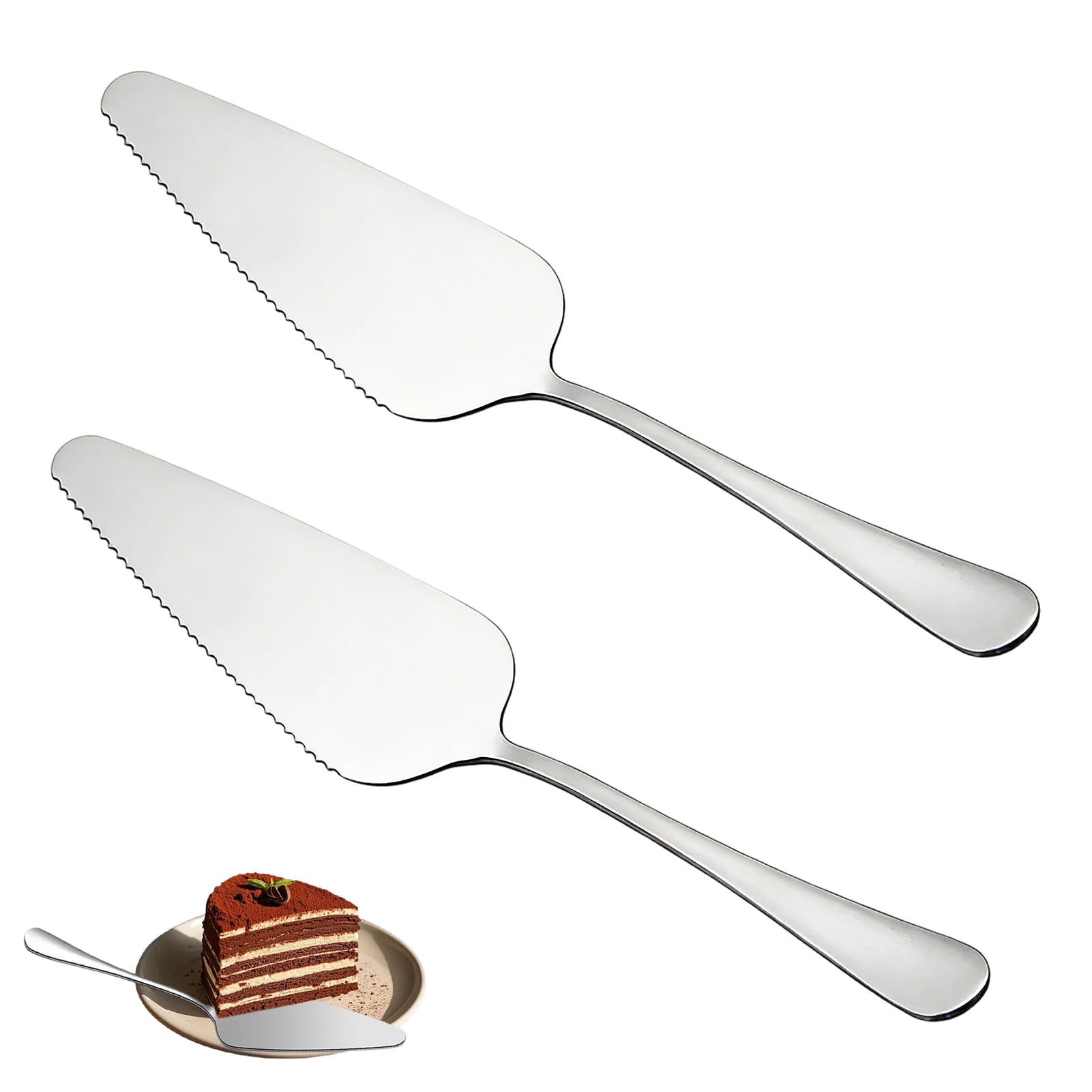 lot de 2 pelles à tarte inoxydables