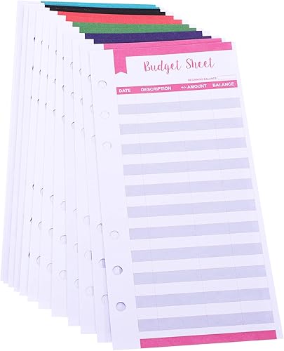 PATKAW 20 hojas de presupuesto libro de contabilidad de efectivo organizador de dinero rastreadores de sobres de efectivo para carpeta de