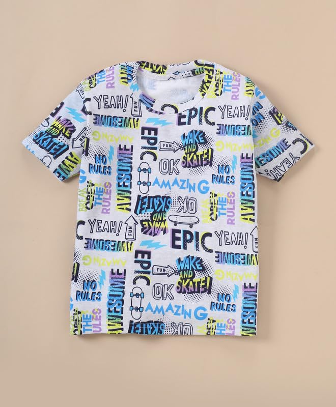 Image of Pure Cotton Half Sleeves Printed T-Shirt & Shorts Set Set | Shorts Set for Kids | Clothing Set for Kids | Summer Set for Kids | Kids Nightwear Multicolor and Sizes
