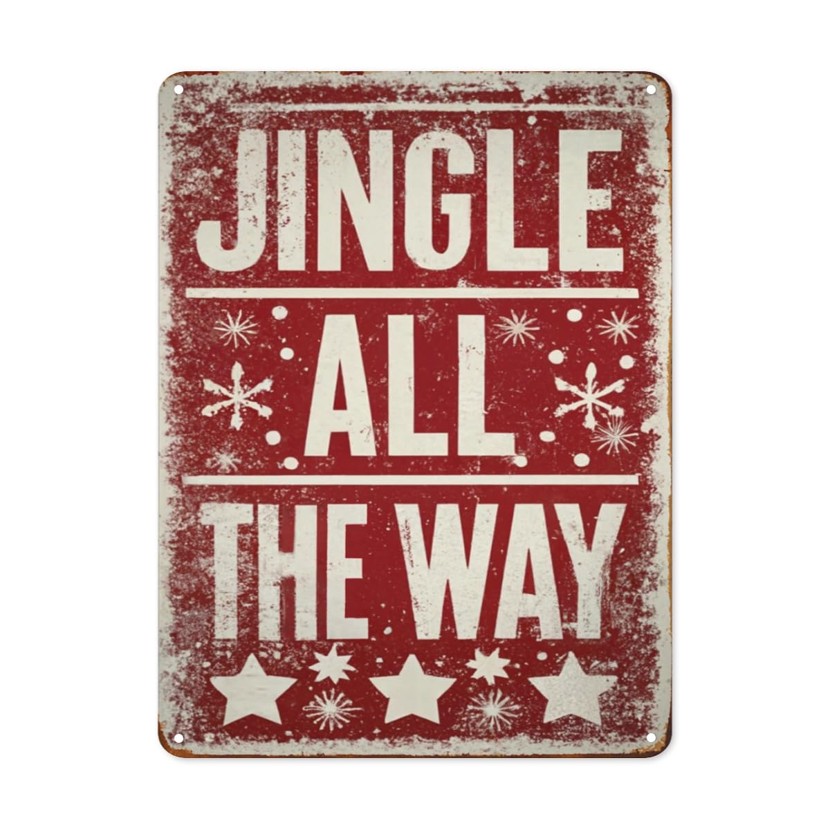 peiyeety Jingle All The Way Metal Tin Signs Funny Retro Tin Sign for Garage Bar Pub Diner Cafe Wall Decor Encourage Words Home Art Decor Signs for Man women Wall Signs 8"x12"