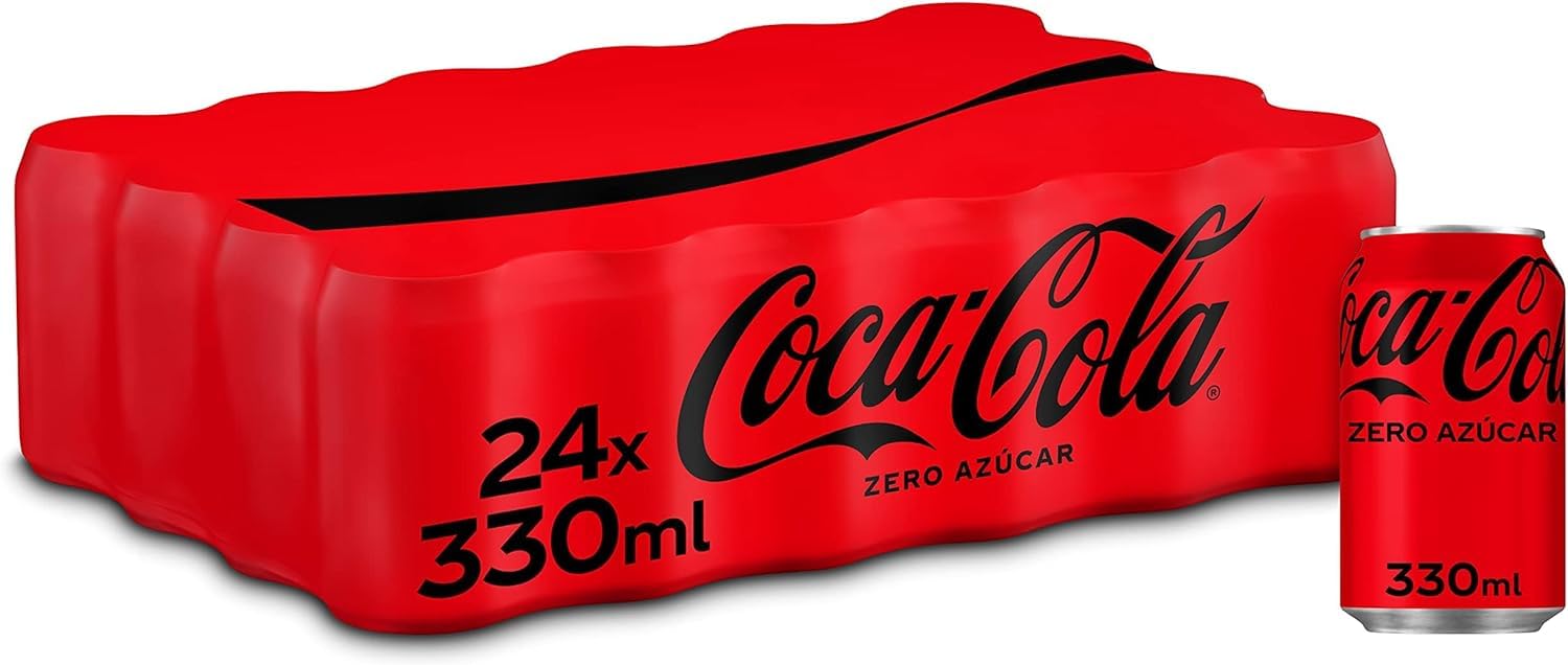 Coca-Cola Zero Azúcar - Refresco de cola sin azúcar, sin calorías - Pack 24 latas 330 ml + Ballantine's Finest Whisky Escocés de Mezcla, 1.5L