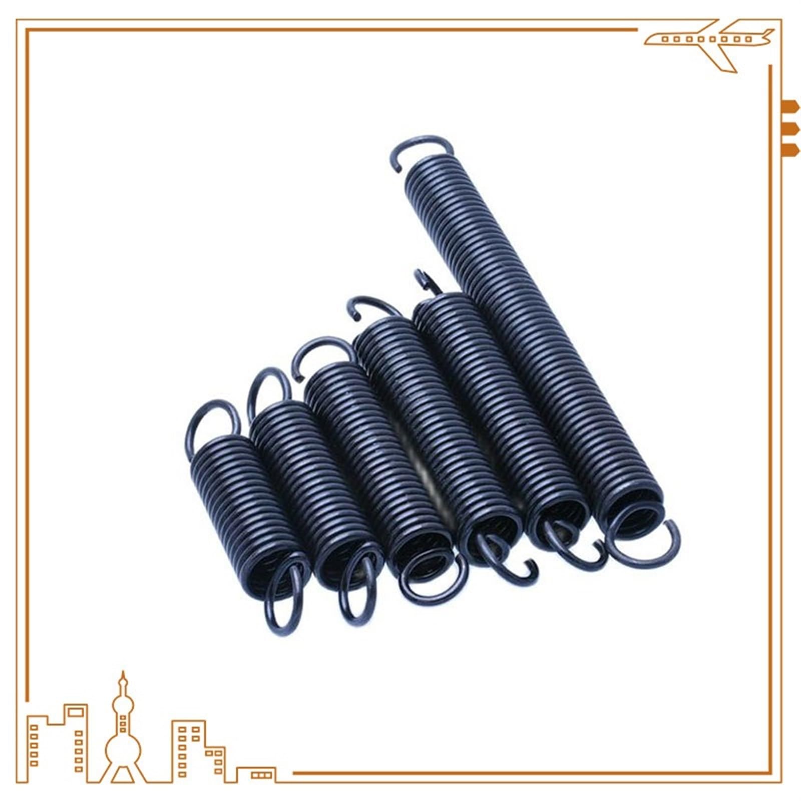 Verlängerungsfedern Drahtdurchmesser 2,5 mm Außendurchmesser 20 mm offener Haken S-Haken Zugfedern Rückzugfeder Spiralfeder Zugfeder Geeignet FüR Maschinen(260mm (1Pcs))
