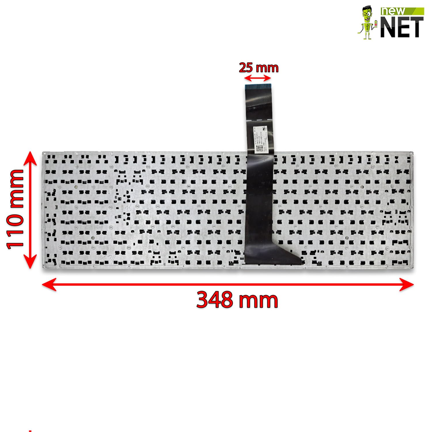 Tastiera Italiana per Notebook ASUS p/n 0KNB0-61221T0Q Flat Lungo - Senza Frame