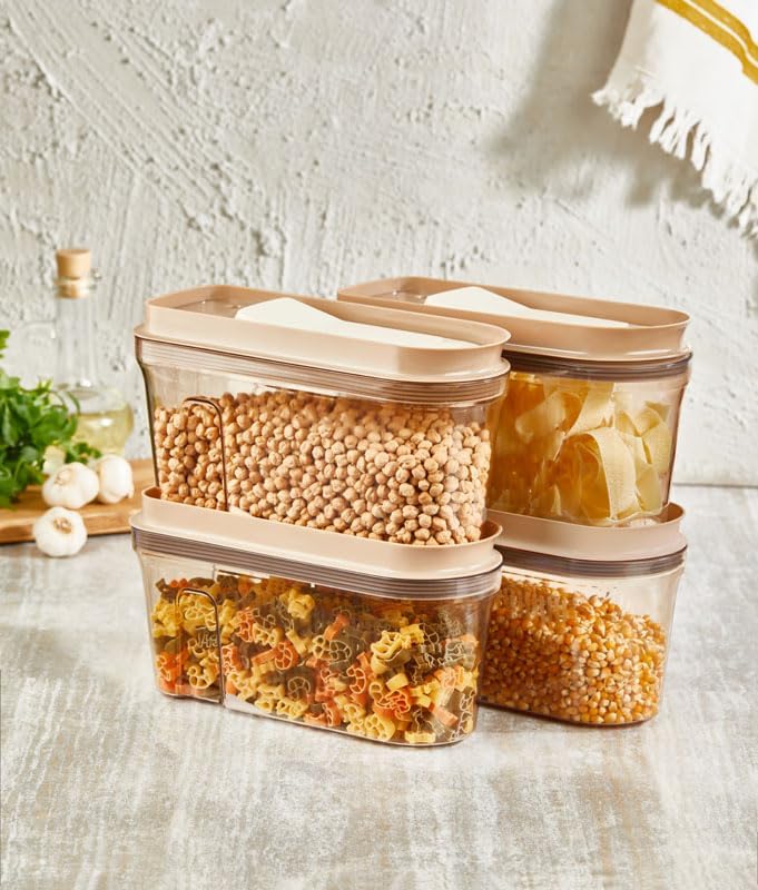 Vip Ahmet Luks Erzak Saklama Kabı, Şeffaf Bakır 4X2 Lt - Görsel 1