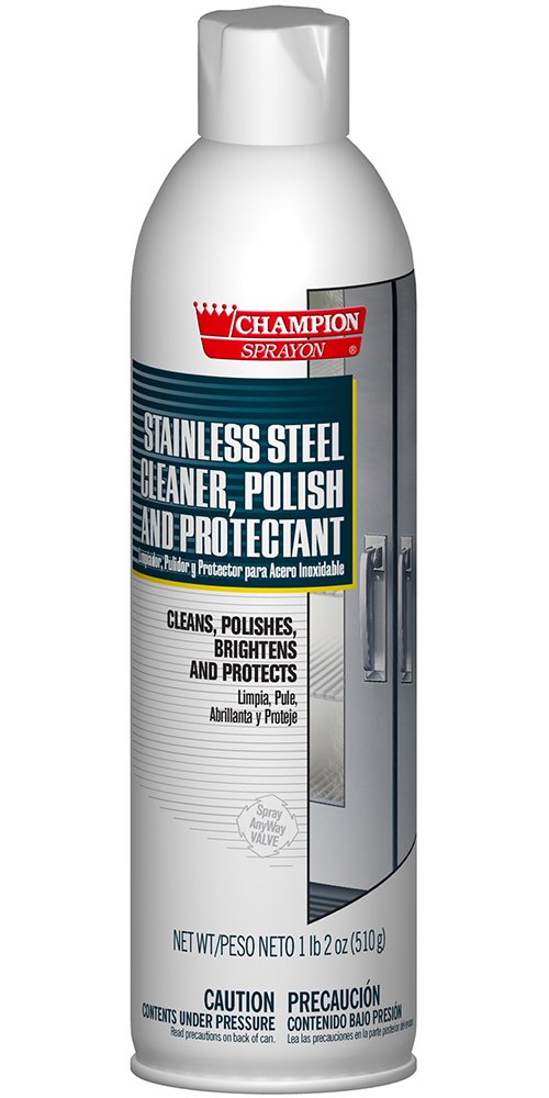 Champion 5126 Sprayon Stainless Steel Cleaner, Polish and Protectant, 18 oz Aerosol (Pack of 12)