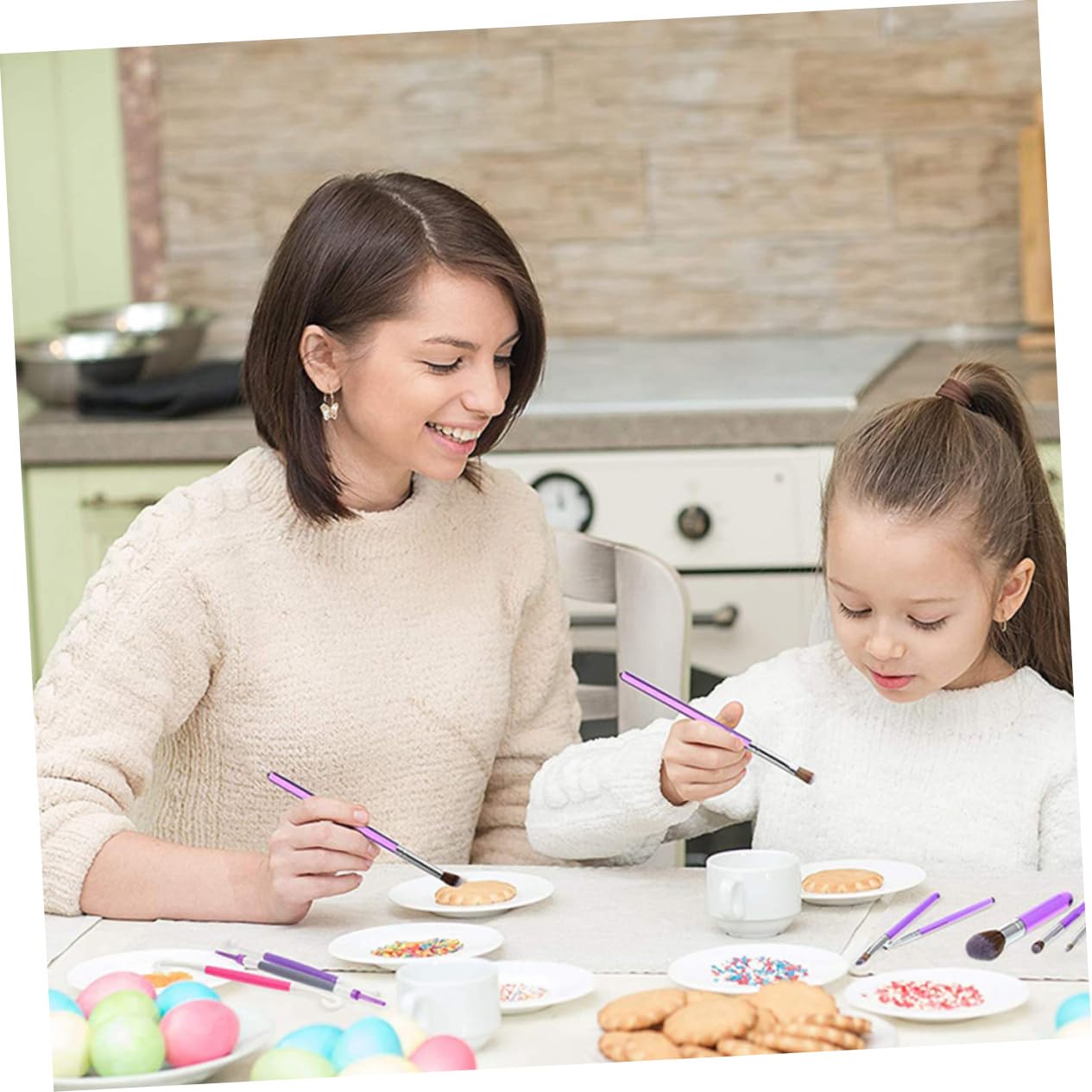 TOPBATHY 40 Pièces étui à stylo gravure fondant pinceau alimentaire mini-gâteaux scribe pinceaux à pâtisserie accessoires de décoration de pâtisserie des biscuits outil multifonction Ménage