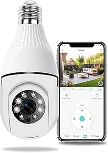 Pan Tilt Outdoor Security Camera, 3 Lens HD 2K Wireless Wi-Fi IP Camera, Home Surveillance CCTV Cameras with Motion Detection Alarm/Auto Tracking/Night Vision/Remote Viewing asin的图片