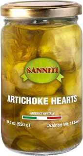 Sanniti Italian Artichoke Hearts in Jar, 19.4 oz - Authentic Italian Flavor for Appetizers, Pasta, Salads & Dips
