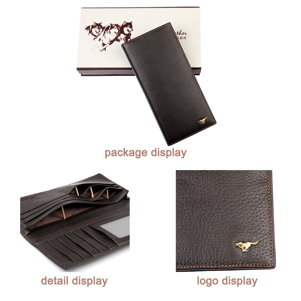 Amazon.co.jp: SEPTWOLVESメンズファッションLook本革二つ折り長財布