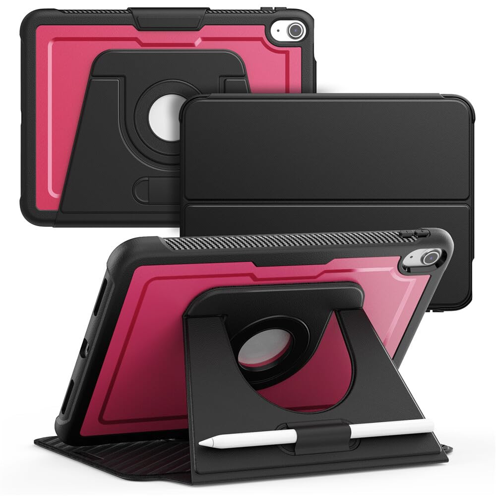 Étui iPad 9 résistant aux rayures avec coque silicone rigide bordeaux - 8