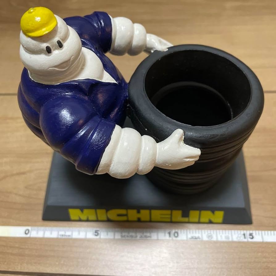 ミシュラン ビバンダム　陶器製ペン立て ミシュランマン◎ムッシュビバンダム陶器製ペン立て小物置き