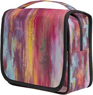 Bolsa de higiene pessoal de viagem pendurada lua espacial, organizador de maquiagem portátil à prova d'água, bolsa de maquiagem de grande capacidade, bolsa de cosméticos de viagem, bolsa de higiene pessoal pendurada para mulheres e homens