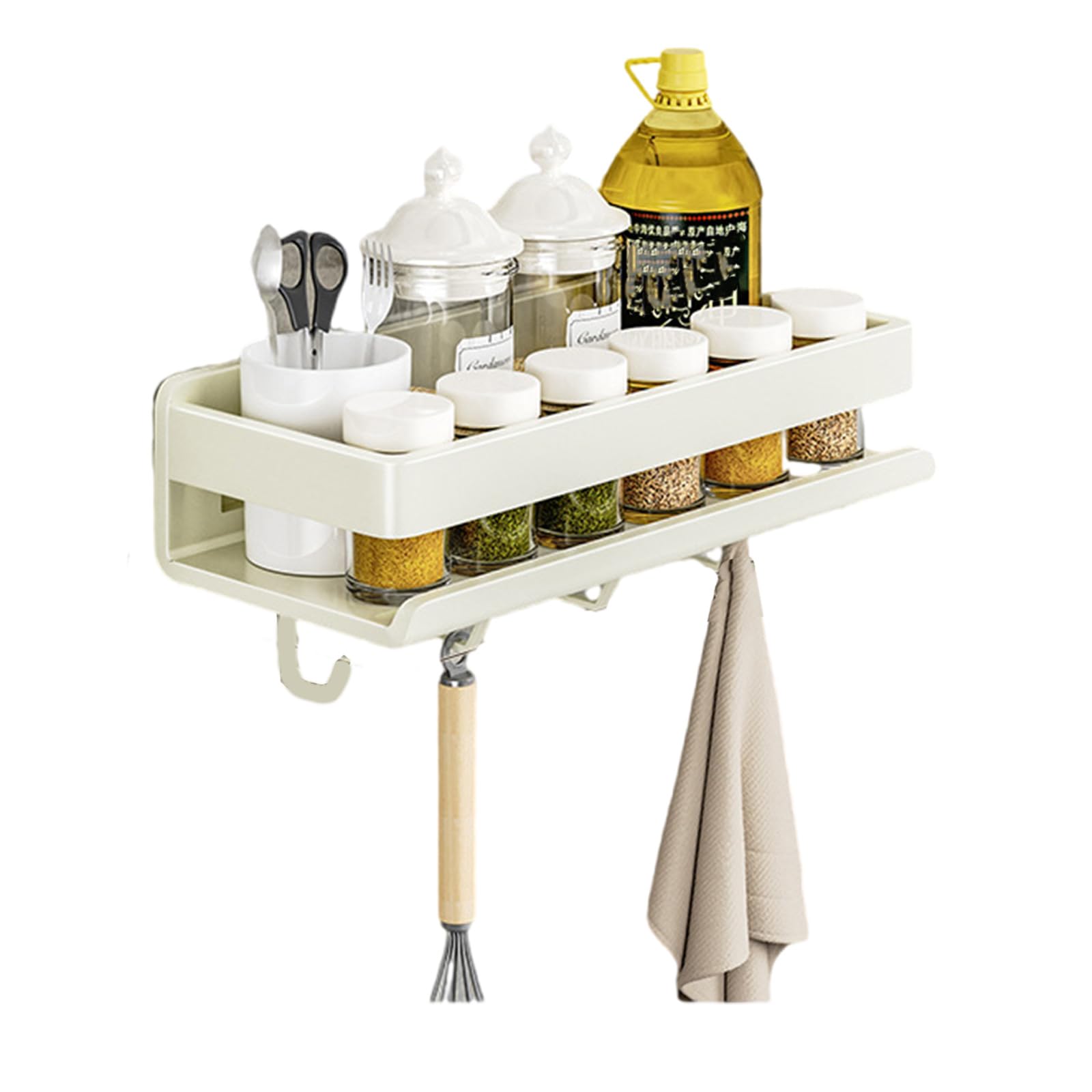 Msioytog Multipurpose Carbon Steel Organizers Rack Secure Rounded Designs Ideal for Kitchen Bathroom Accessory Storage Solution Space Saving Kitchen Organizers