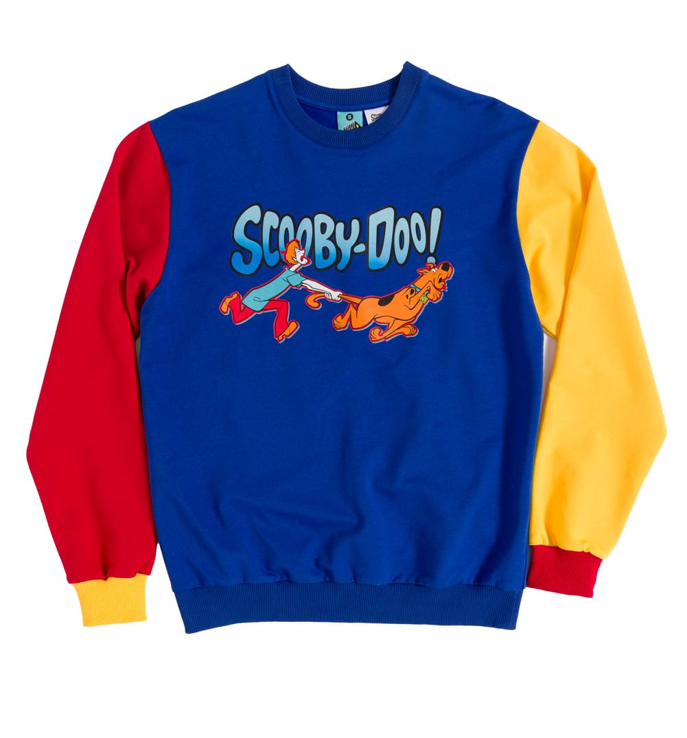 TruffleShuffle Scooby Doo Runaways Colour Block Sweater Blue