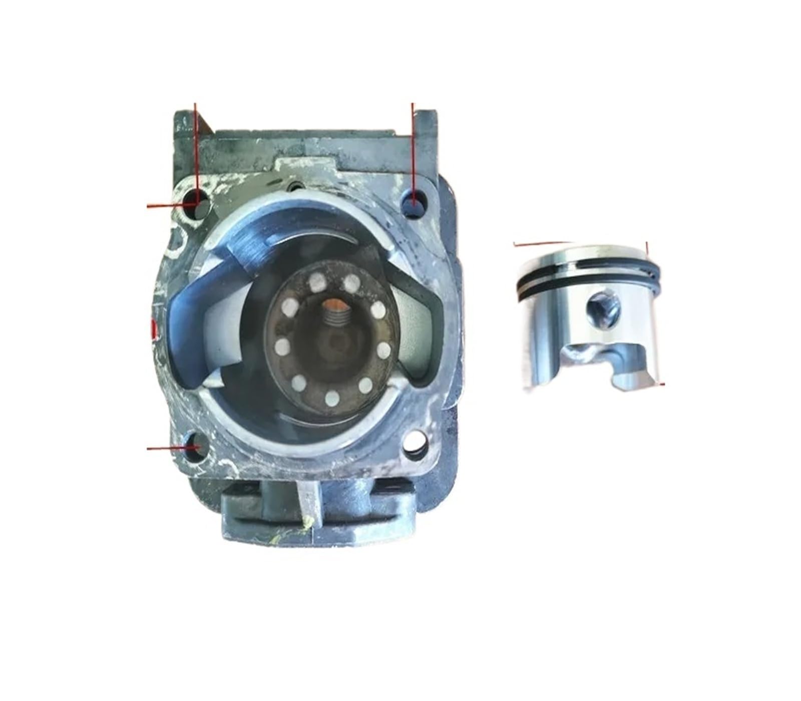 Fit For Hangkai 2 Stroke Water-Cooled 3.5HP 3.6HP Outboard Motor Ship Hook Zylinder Ring Gasket Spark Plug Cylinder Piston Kit