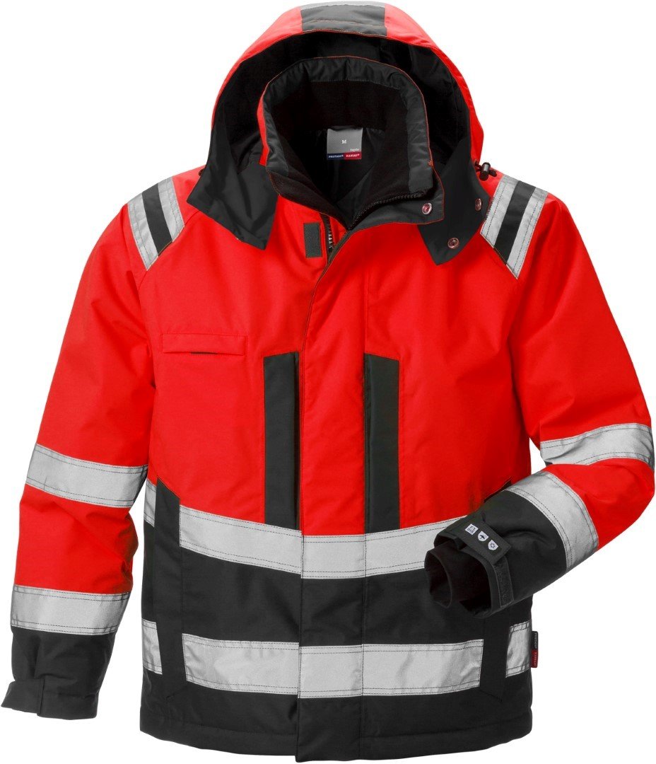 Kansas 119626 High Viz Airtech Winter Jacket Hi-Vis Red/Black S
