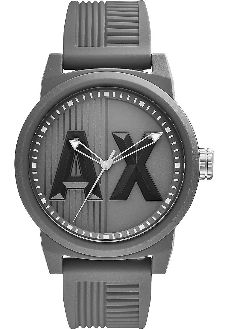 Armani Exchange Atlc Men's Quartz Watch with Grey Dial and Grey Silicone Strap AX1452