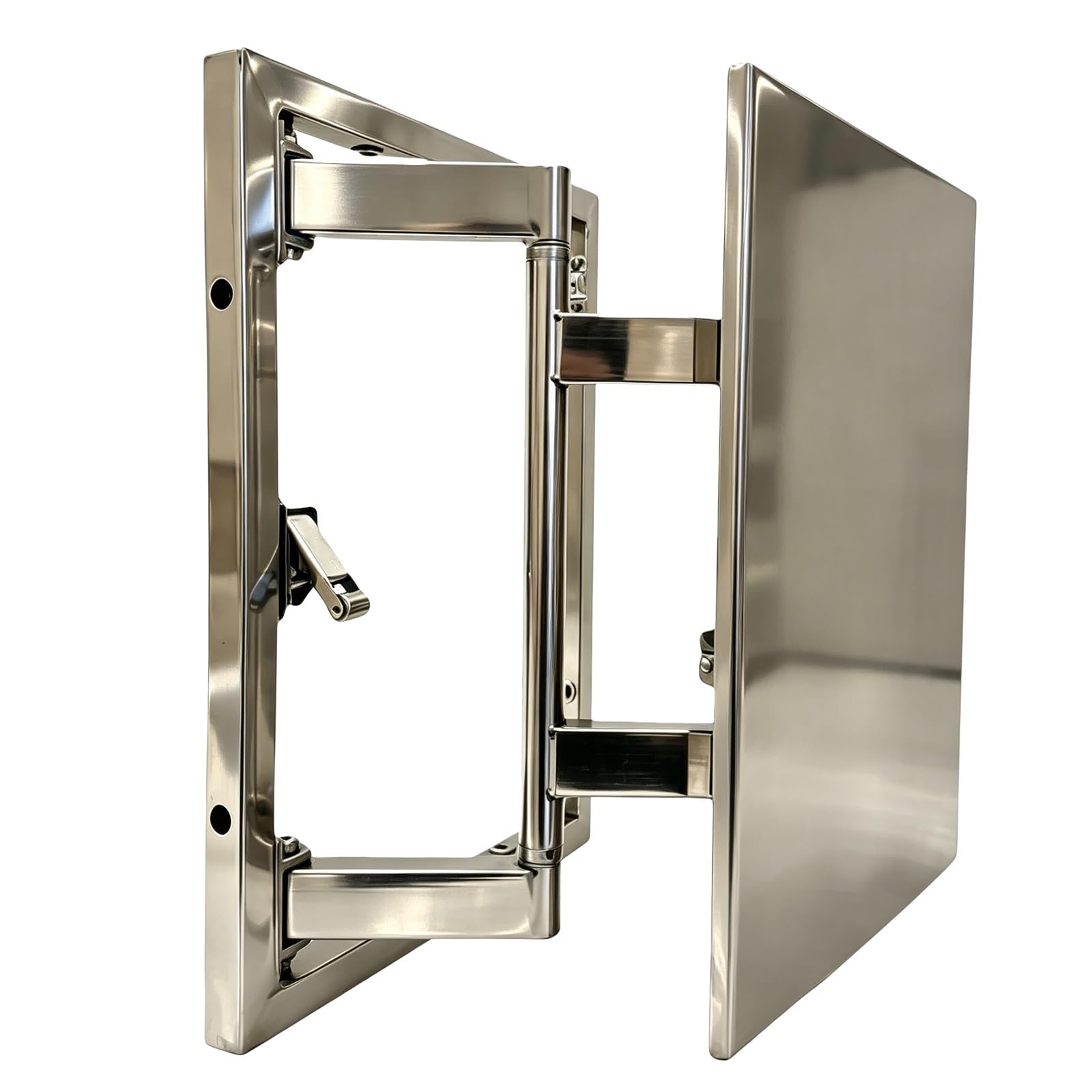Stainless Steel 12x12 to 24x24 inch Access Panel for Drywall, Push to Open Flush Wall Access Panel, Rust Resistant Concealed Plumbing Access Panel for Home Maintenance(30x50cm/12x20in)