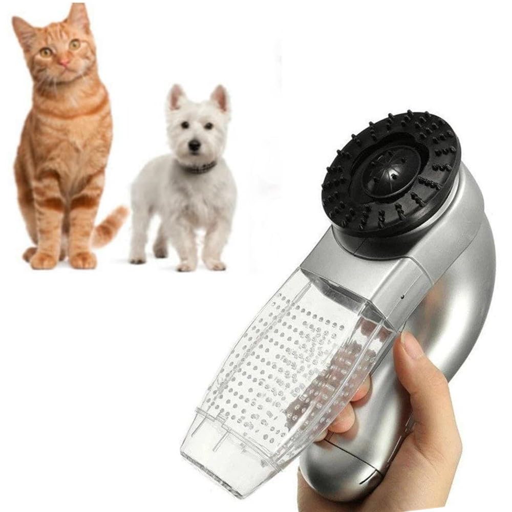 Pet Hair Remover Device, Multifunctional Dog Cat Grooming Vacuum Brush System Automatic Collect Fur Hair Clean Domestic Helper for Pets Funiture
